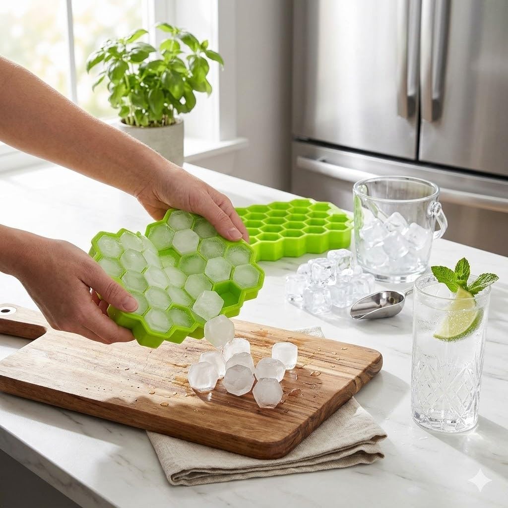 Ice Cube Mould Tray for Freezer Silicone