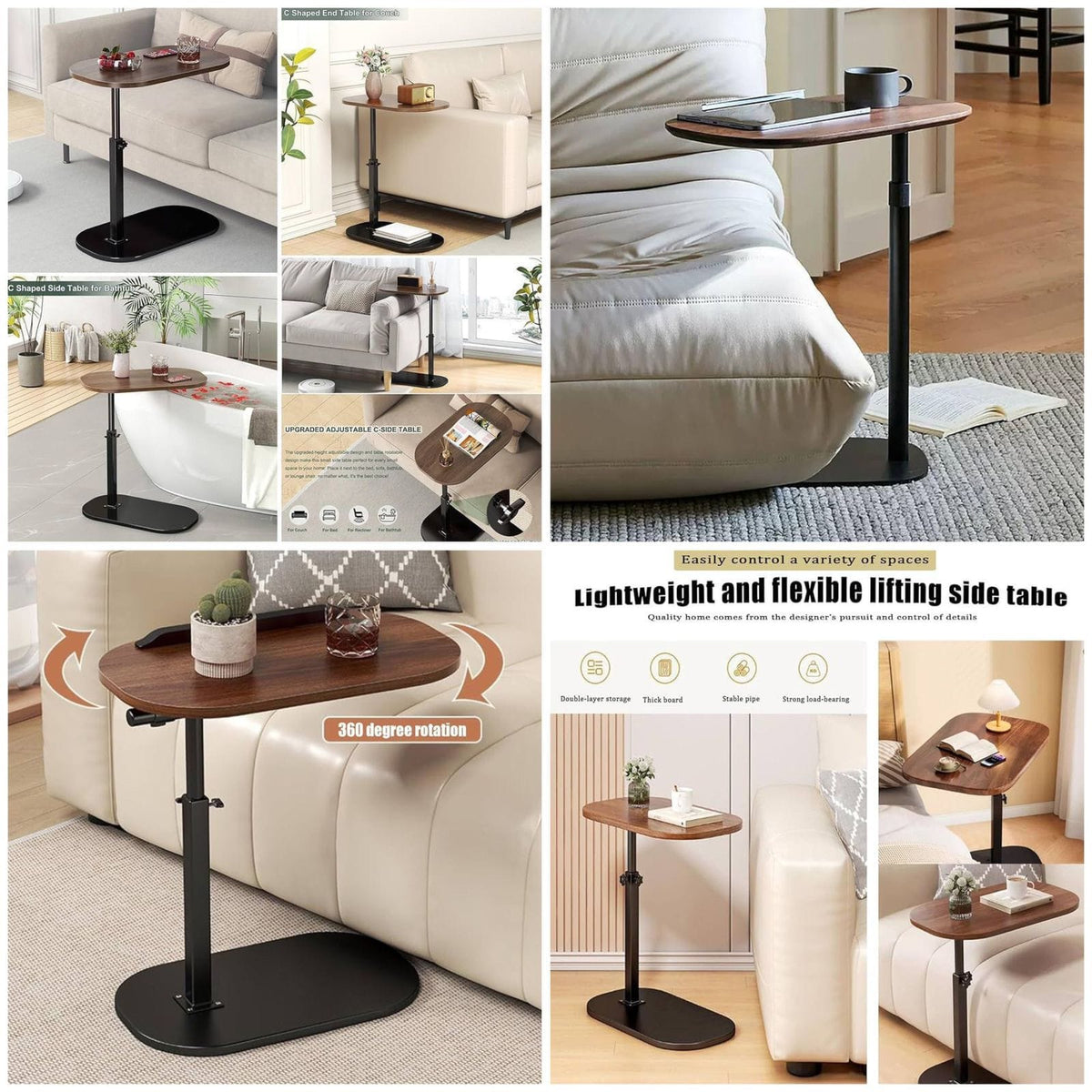 C Shaped Side Table